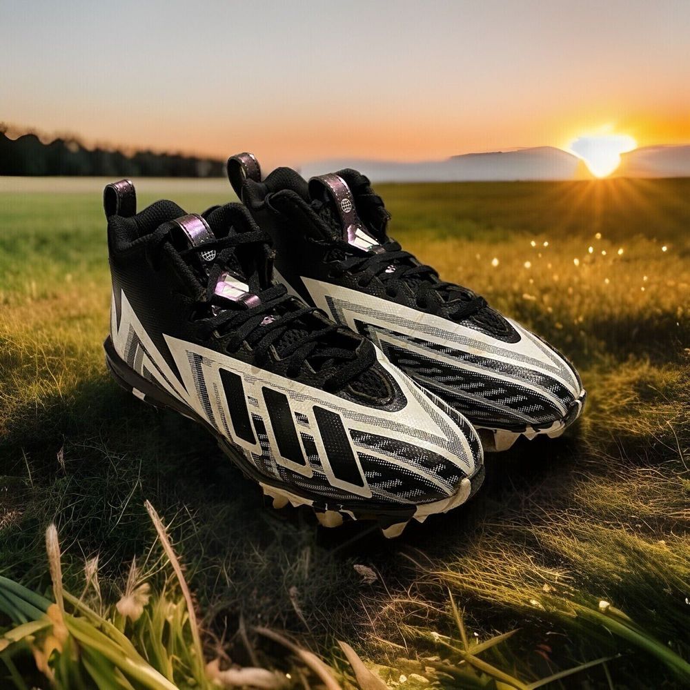 Adidas Freak Spark Football Cleats Shoes Mens 4 White/Black Molded YYA606001